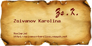 Zsivanov Karolina névjegykártya